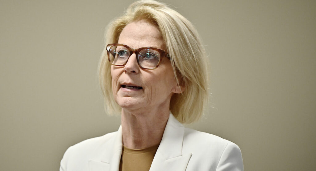 Vice partiordförande och finansminister Elisabeth Svantesson